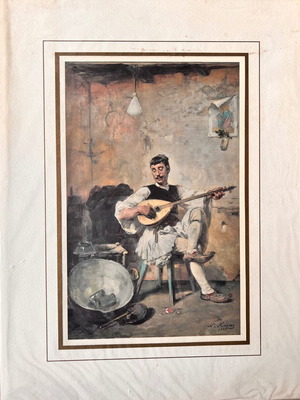 Σετ 4 διακοσμητικές εκτυπώσεις με θεματολογία παλιάς Αθήνας και ελληνικής τέχνης σαν καινούργιο