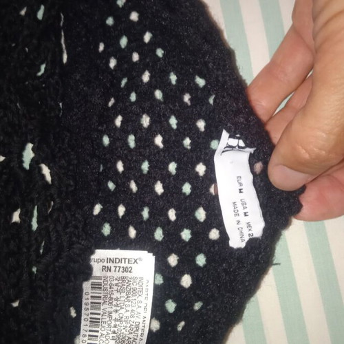 Zara crochet top new, size M, black