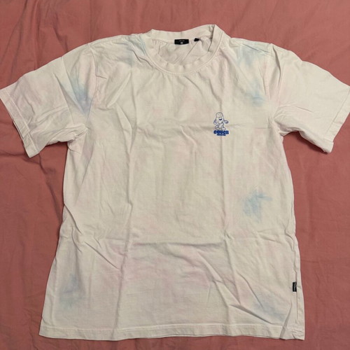 Cropp men's t-shirt like new, cotton, size L, white with colorful details