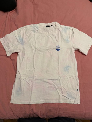 Cropp men's t-shirt like new, cotton, size L, white with colorful details