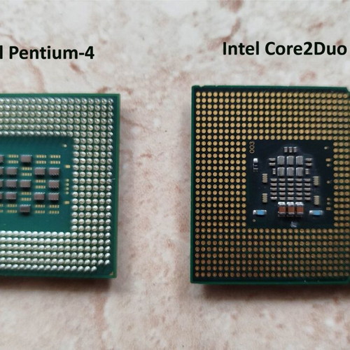 Intel CPUs used, pack of two Core2Duo E4600 and Pentium-4