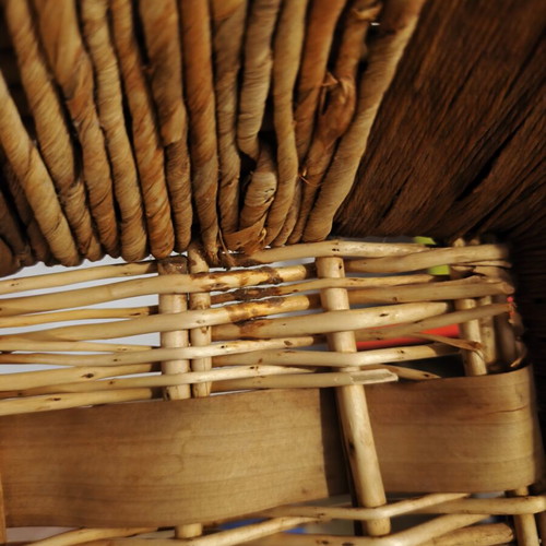 Wicker baskets used, set of 2 with minor damages