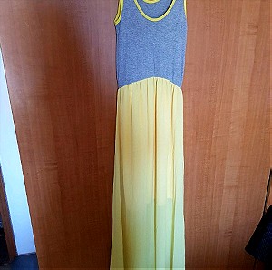 Φόρεμα κίτρινο γκρι Νο S/M