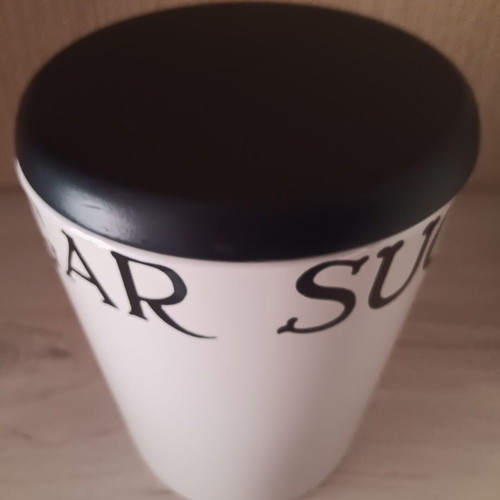 Glass sugar jar bowl like new with airtight lid