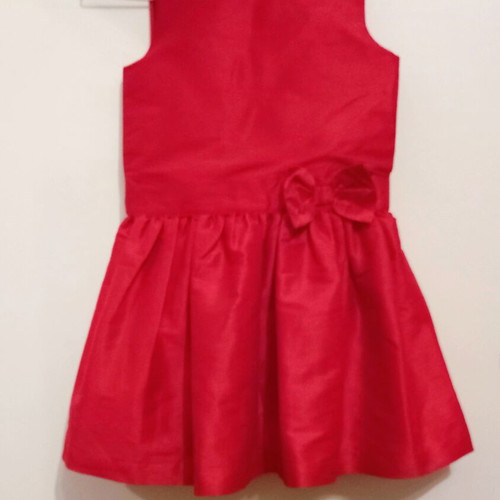 Mothercare dress satin red size 7 like new