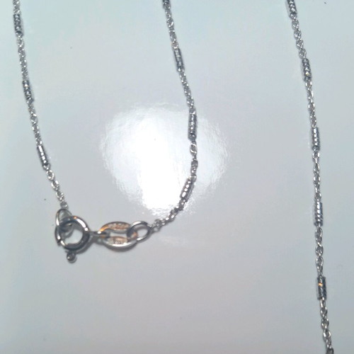 Silver necklace 925°, new, barrel design 60cm
