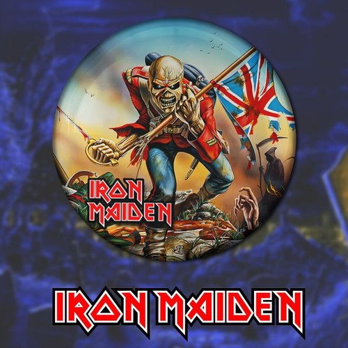 Iron Maiden pins set of 8, 3cm, high resolution, new
