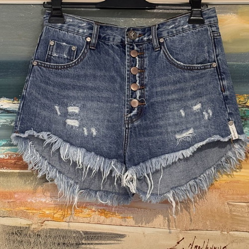 One Teaspoon Outlaws Denim Shorts like new, size 27, blue
