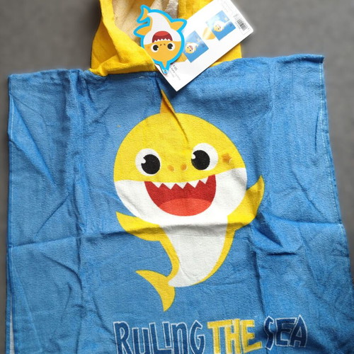 Baby Shark Beach Poncho 100% Cotton New