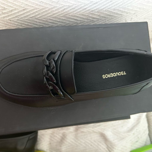 Classic leather moccasins A To Z Greek like new, black, size 39