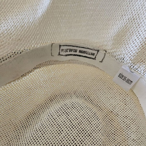 Summer hat ivory color with black band size S new