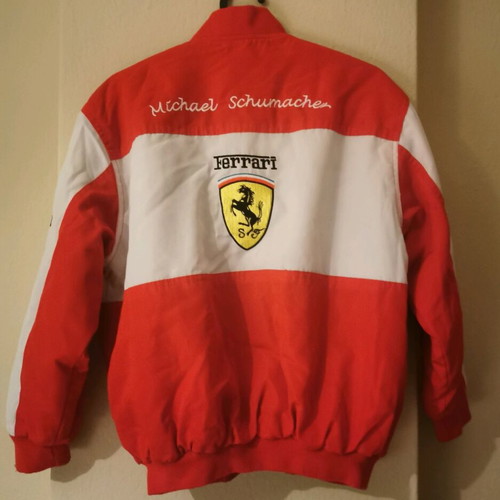 Ferrari kids jacket like new, white and red, size 116 cm