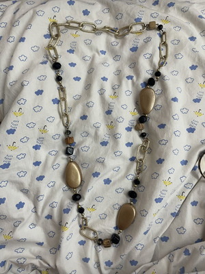 Vintage necklace like new, beige and brown