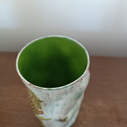 Handmade decorative vase with decoupage technique, like new