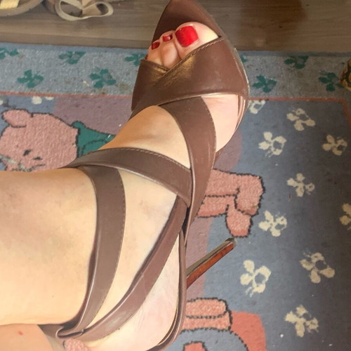 Zara strappy high heels sandals like new, brown, size 40