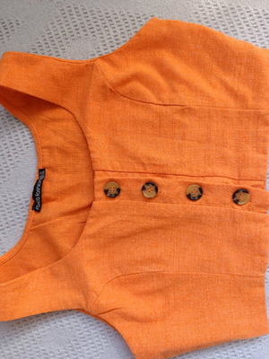 Linen set orange new, small