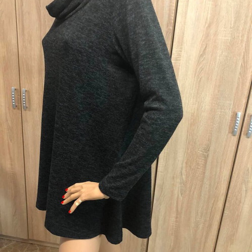Blousedress size L like new, black and grey