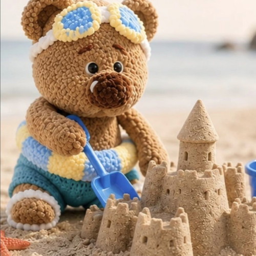 Surfer Teddy Bear handmade, new