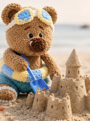 Surfer Teddy Bear handmade, new