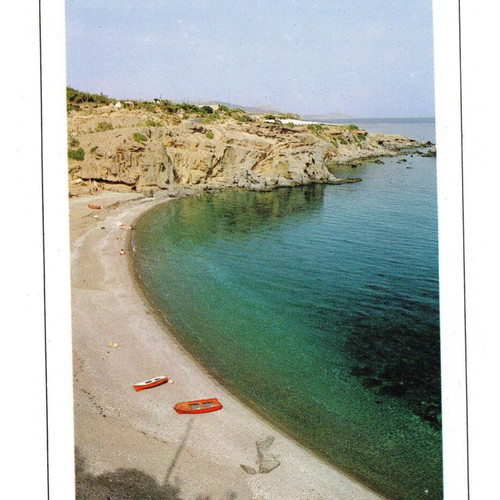 Collectible postcards used, pack of 9, Crete 1970-80