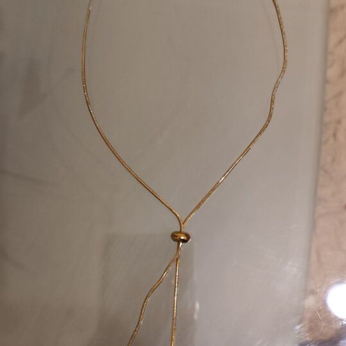Gold necklace made of stainless steel new with adjustable length