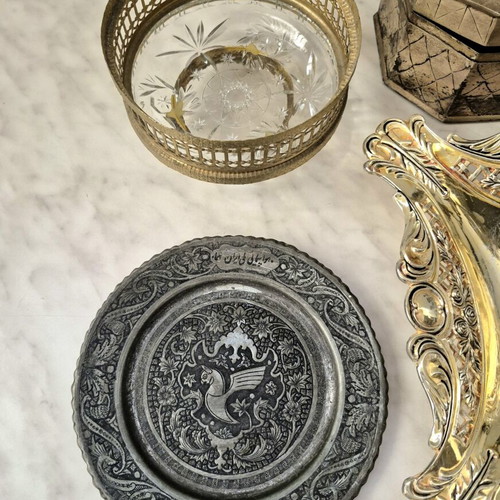 Vintage decorative items set used, pack of 9 pieces