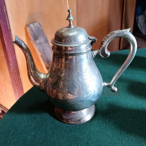 Silver-plated tea set like new, decorative six-piece