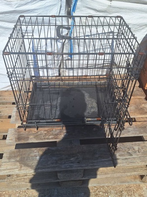 Crate for Small Dog Breeds used, with Handle and 2 Safety Doors