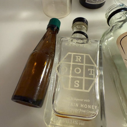 Collectible small alcohol bottles used