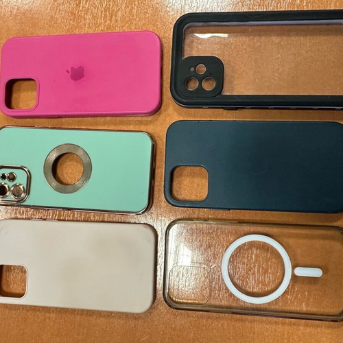 iPhone 12 cases pack of 6 used, one waterproof