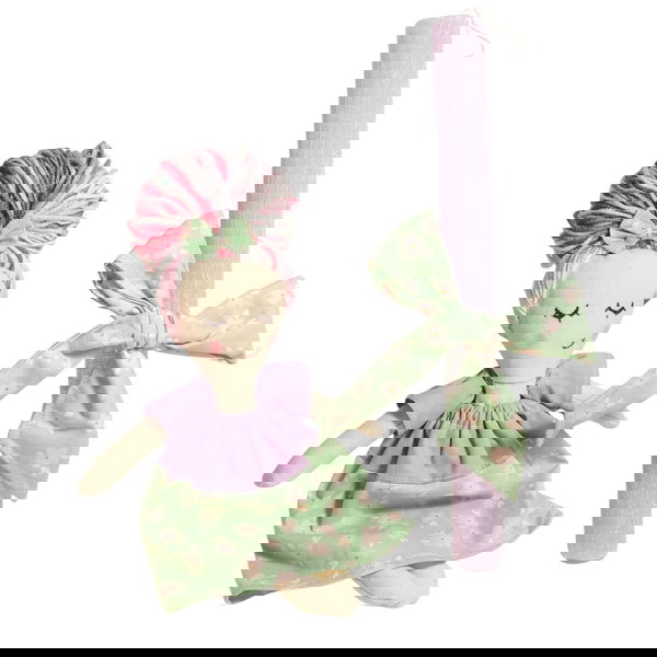 Πασχαλινή Λαμπάδα με χειροποίητη κούκλα floral και κλίπ για τα μαλλιά