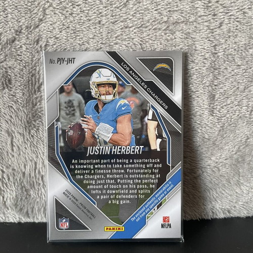 Justin Herbert 2025 Panini Prizm Premier Jersey Patch like new