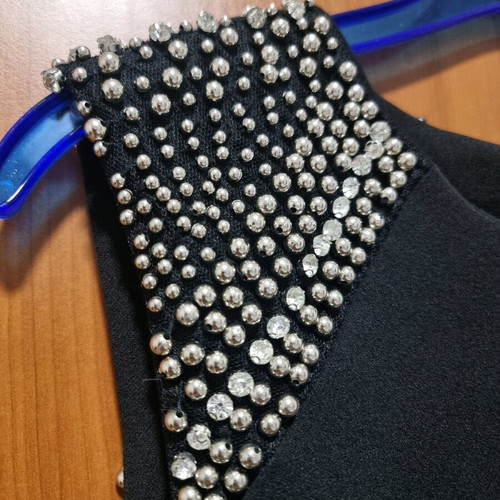 Women's black dress like new with studs on shoulders