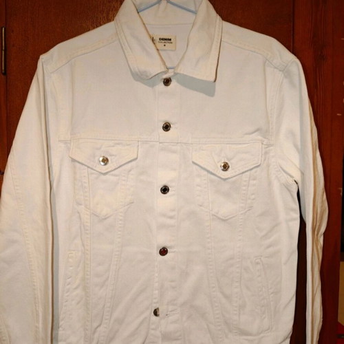 Women's white denim jacket Pink Woman new, size M