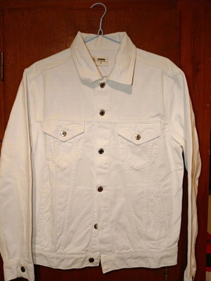 Women's white denim jacket Pink Woman new, size M