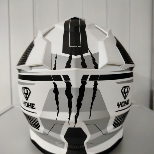 Yohe 632A black/white adventure helmet with sunvisor, like new