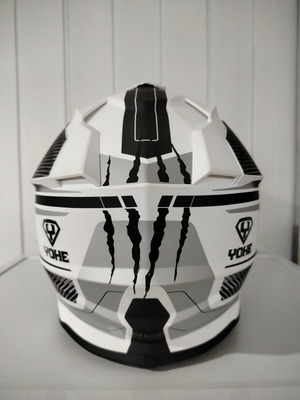 Yohe 632A black/white adventure helmet with sunvisor, like new