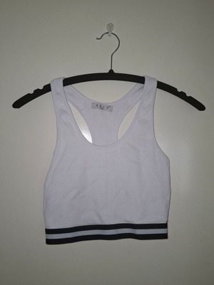 Keus Sports Bra like new, white and black, S/M, cotton