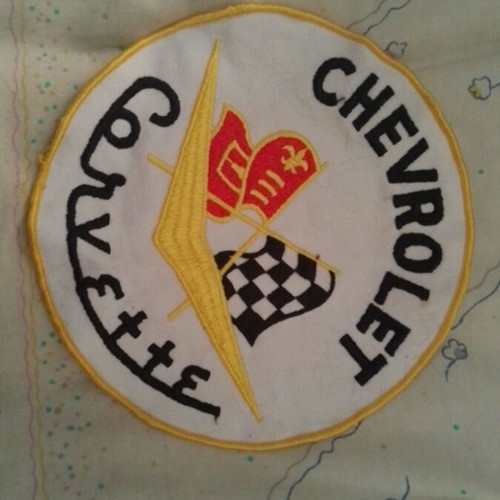 Chevrolet Corvette embroidered patch like new, sew-on