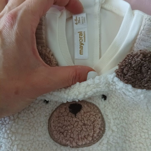 Mayoral baby romper bear new, size 4-6 months 70 cm