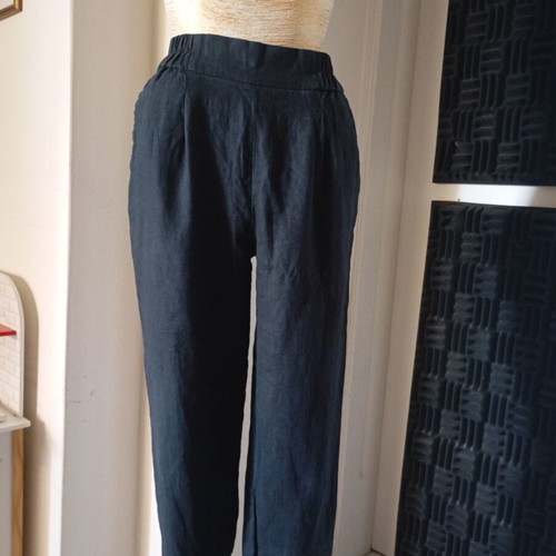 Sisley women's linen pants size S, black
