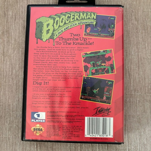 Boogerman Sega Genesis Mega Drive game used, English