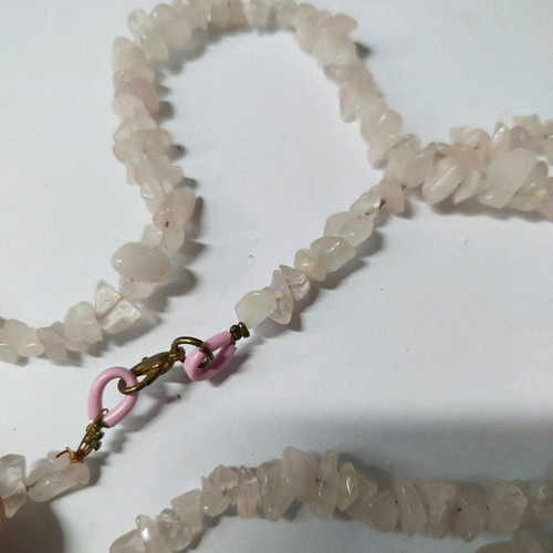 Rose Quartz Necklace new, 120 cm length