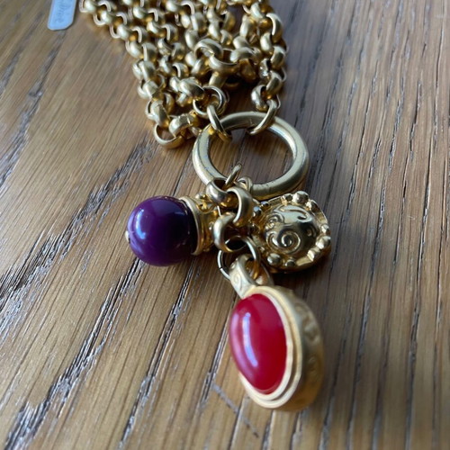 Christian Dior necklace new, vintage gold color