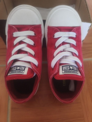 Πάνινα παιδικά παπούτσια Converse All Star νούμερο 26 κόκκινα σαν καινούργια