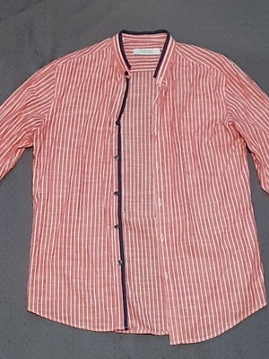 Long-sleeve shirt Large red with white stripes like new