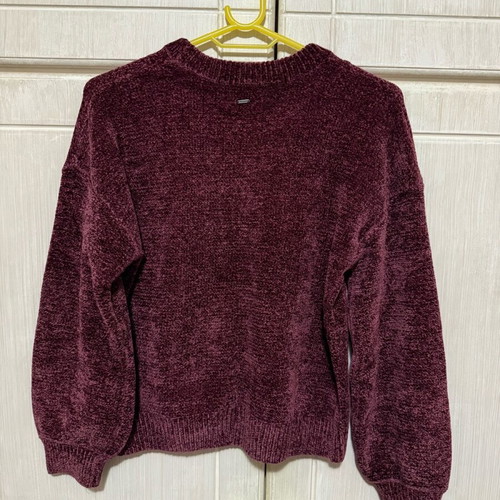 Burgundy velvet sweater Funky Buddha like new, size M