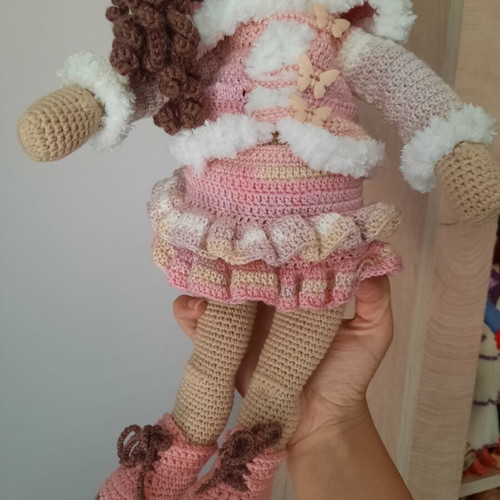 Handmade amigurumi doll 43 cm with removable clothes