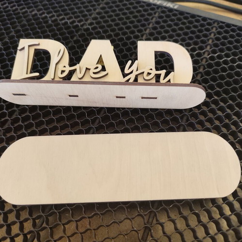 Wooden decorative stand Dad - I love you, new