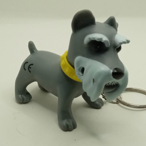 Schnauzer dog keychain used, 7x6 cm
